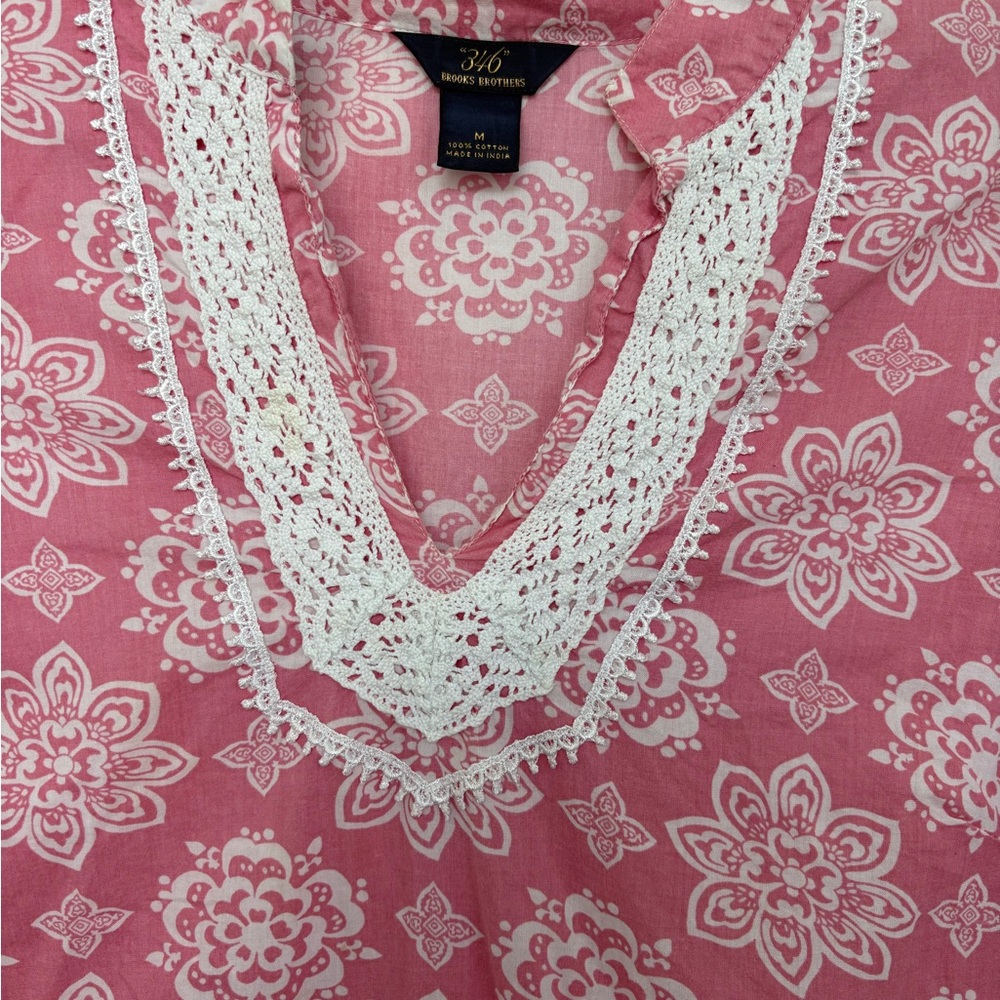 Brooks Brothers Pink Floral Lace Women's Tunic - Picture 3 of 6